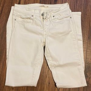 Levis 711 white skinny jeans